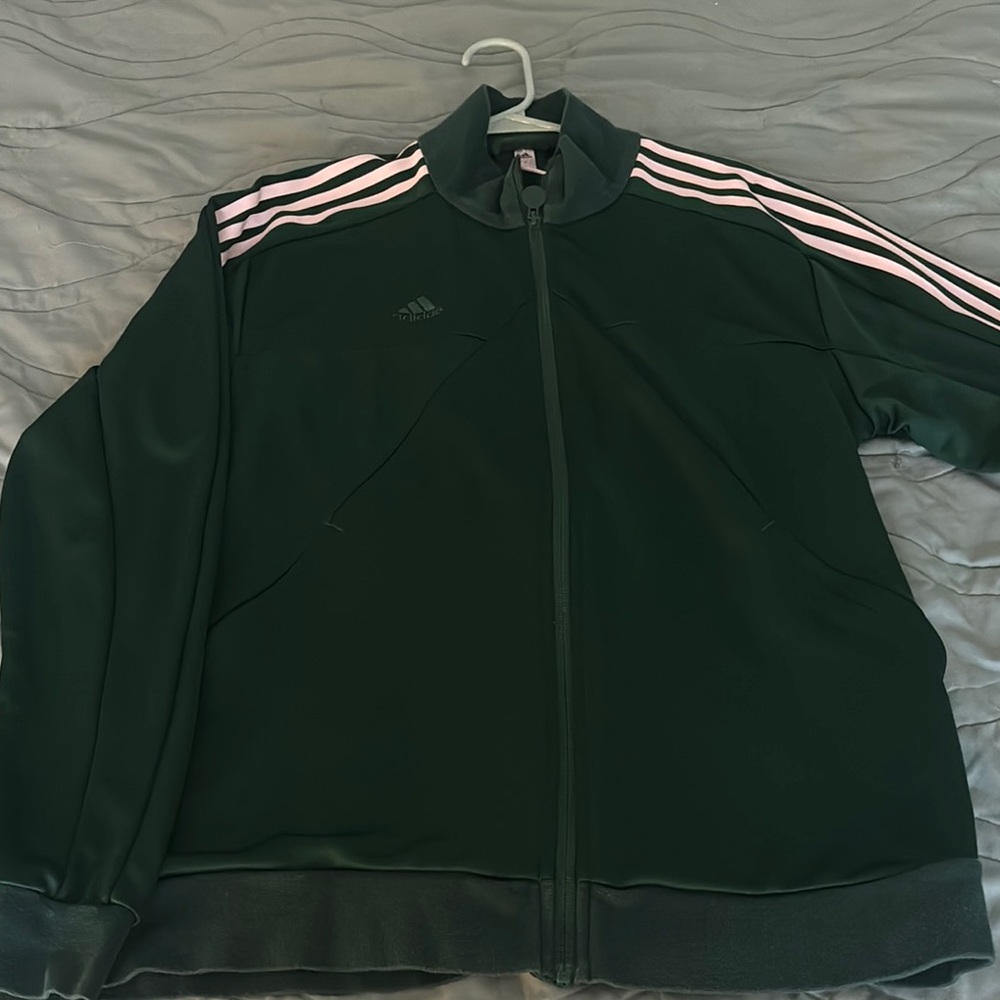 Adidas green track jacket